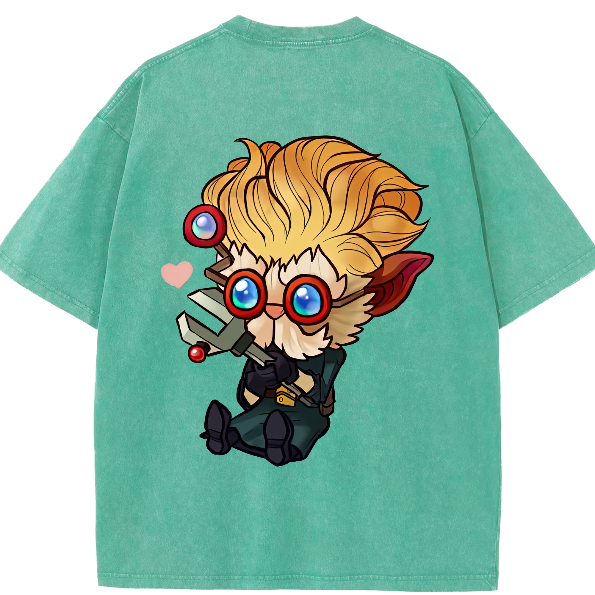 リーグ・オブ・レジェンド League of Legends LOL 綿100% ヴィンテージ風 半袖Tシャツ（背面プリント）